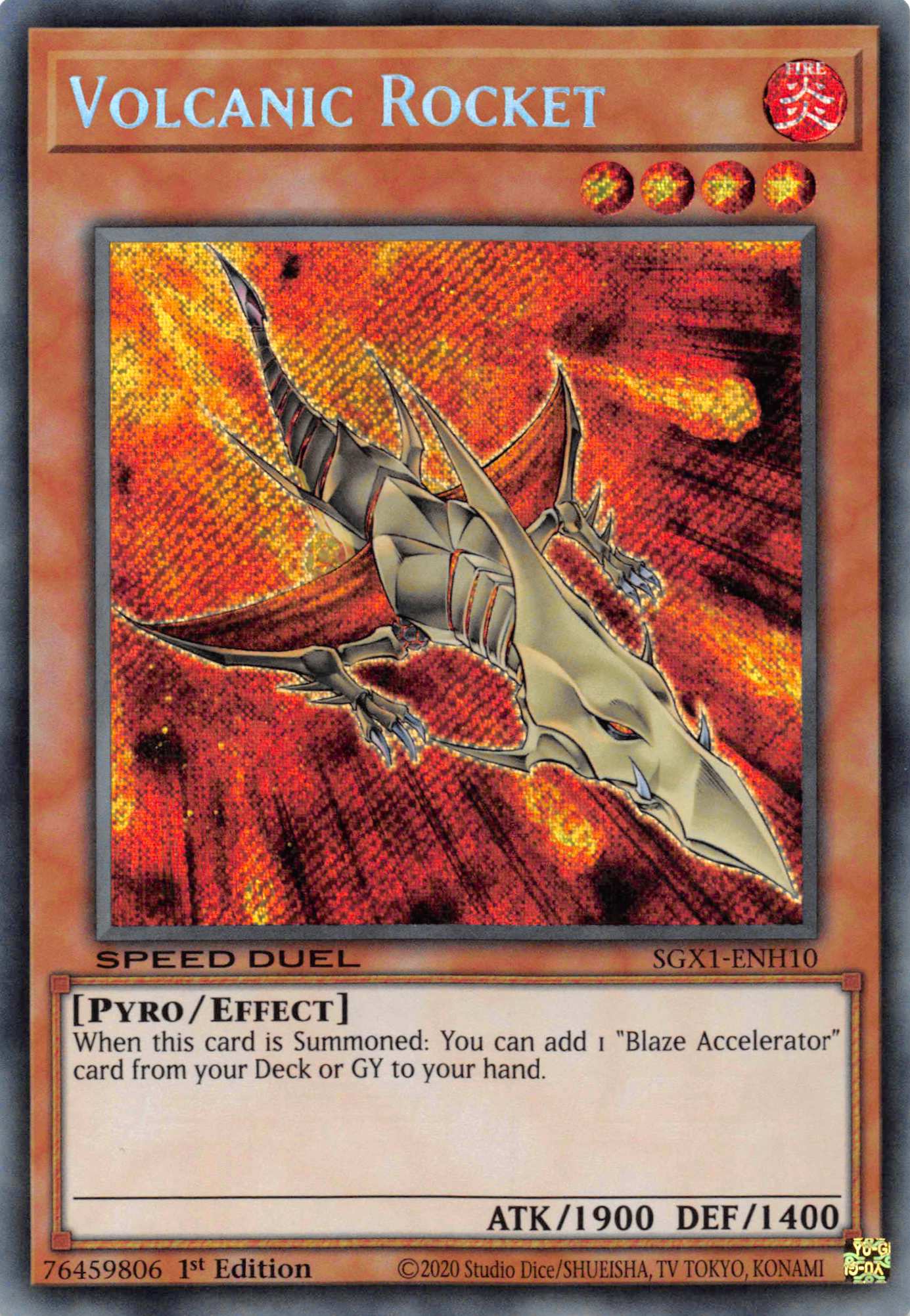 Volcanic Rocket [SGX1-ENH10] Secret Rare | Jomio and Rueliete's Cards and Comics