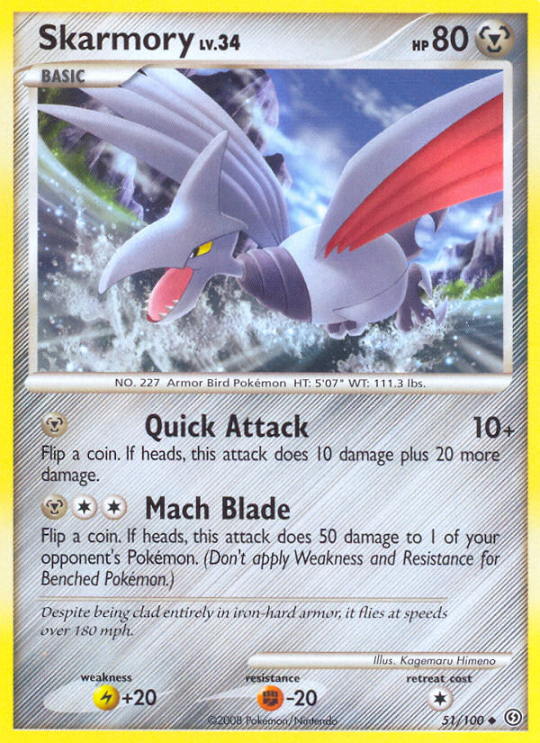 Skarmory (51/100) [Diamond & Pearl: Stormfront] | Jomio and Rueliete's Cards and Comics