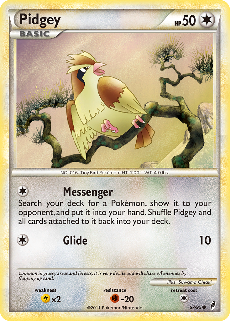 Pidgey (67/95) [HeartGold & SoulSilver: Call of Legends] | Jomio and Rueliete's Cards and Comics