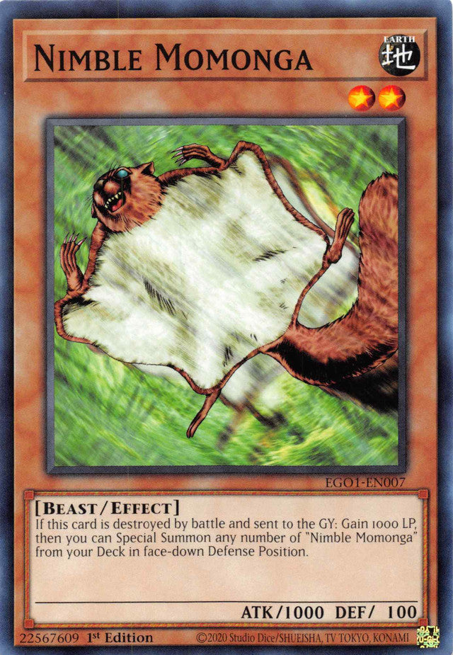 Nimble Momonga [EGO1-EN007] Common | Jomio and Rueliete's Cards and Comics