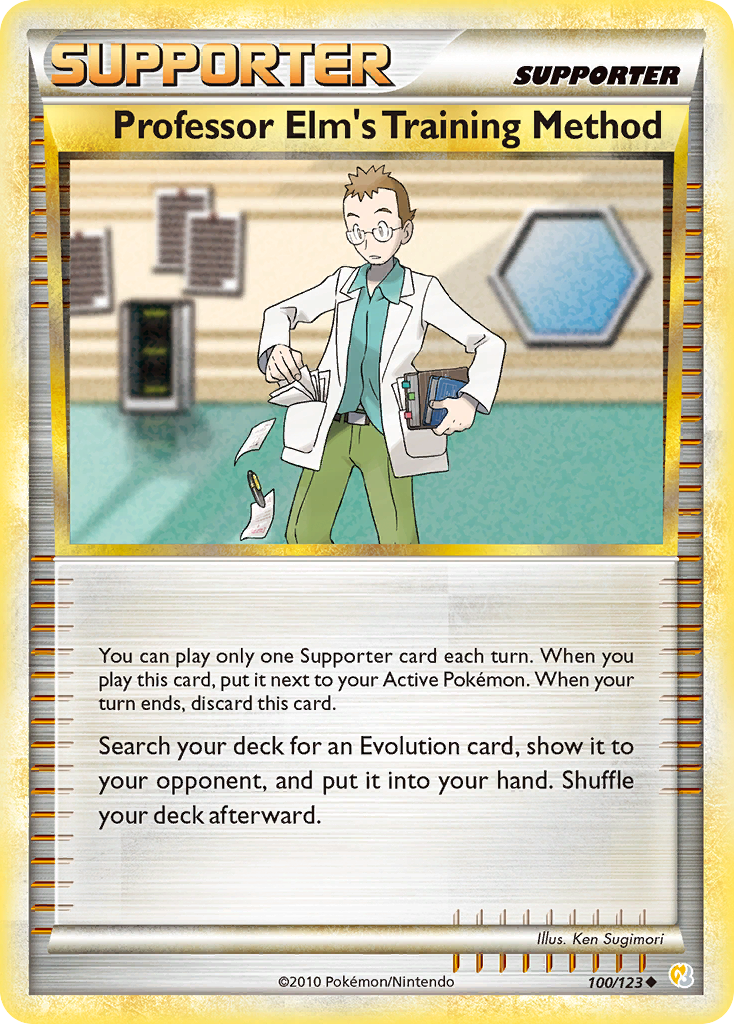 Professor Elm's Training Method (100/123) [HeartGold & SoulSilver: Base Set] | Jomio and Rueliete's Cards and Comics