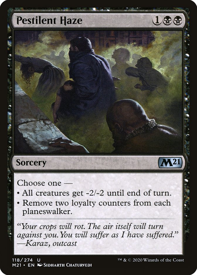 Pestilent Haze [Core Set 2021] | Jomio and Rueliete's Cards and Comics