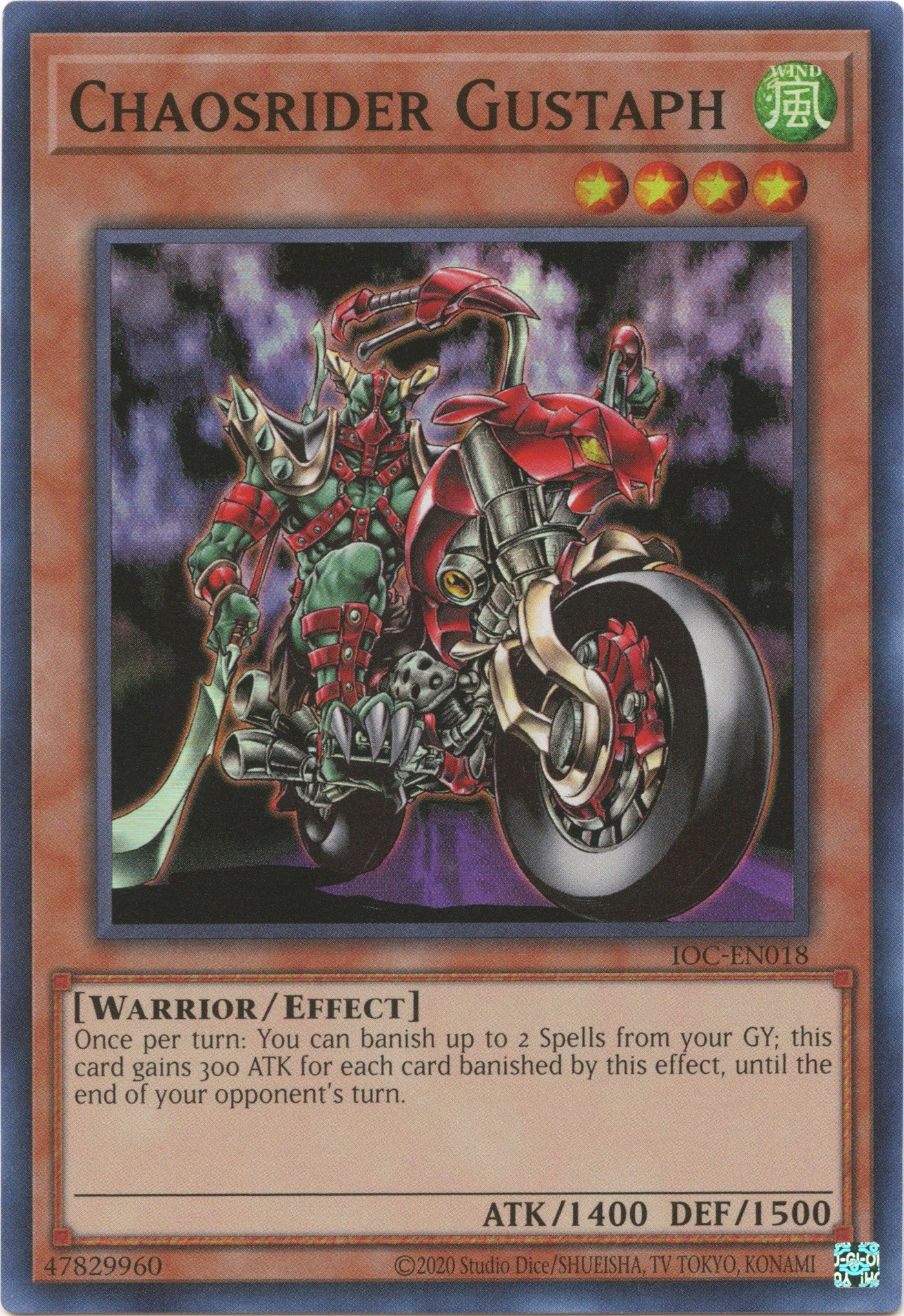 Chaosrider Gustaph (25th Anniversary) [IOC-EN018] Super Rare | Jomio and Rueliete's Cards and Comics