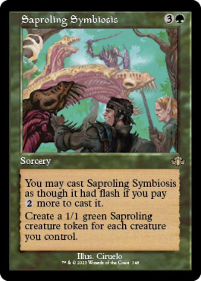 Saproling Symbiosis (Retro) [Dominaria Remastered] | Jomio and Rueliete's Cards and Comics