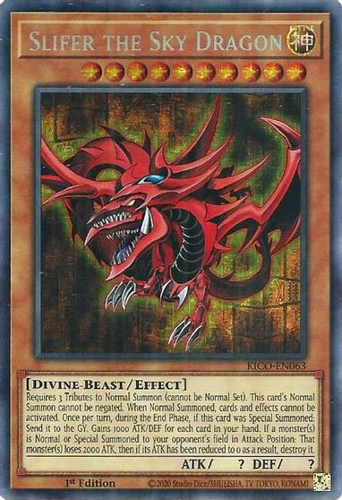 Slifer the Sky Dragon [KICO-EN063] Secret Pharaoh’s Rare | Jomio and Rueliete's Cards and Comics