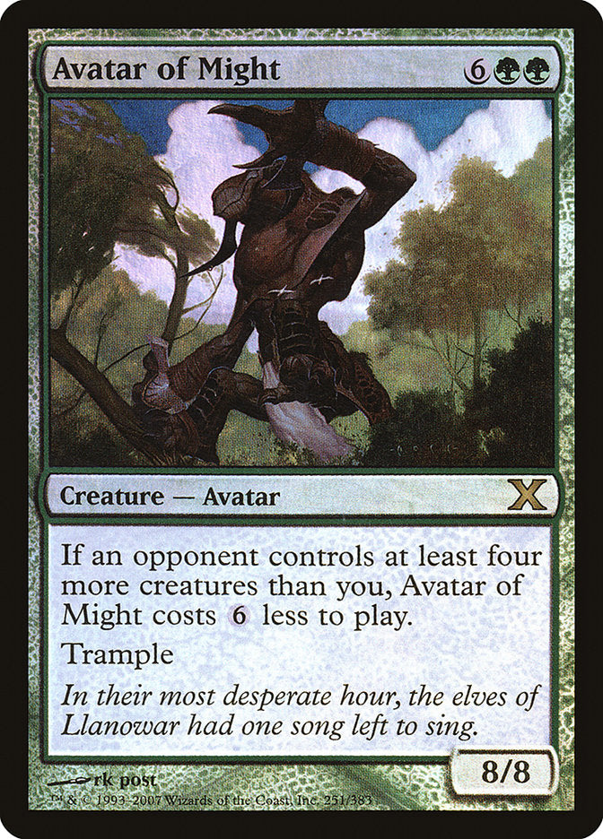 Avatar of Might (Premium Foil) [Tenth Edition] | Jomio and Rueliete's Cards and Comics