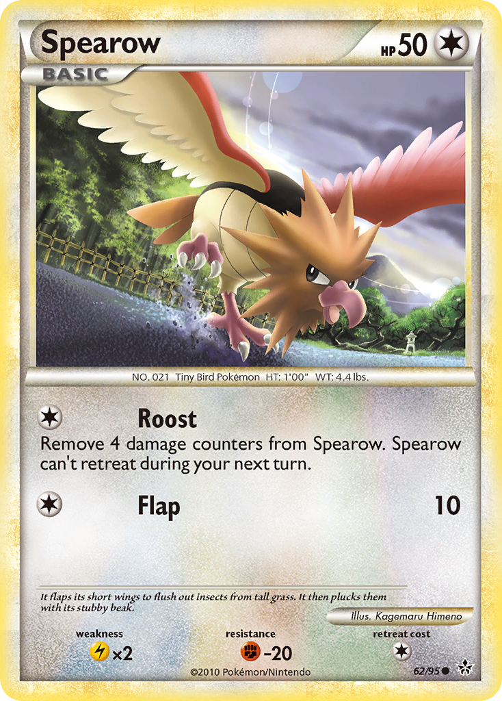 Spearow (62/95) [HeartGold & SoulSilver: Unleashed] | Jomio and Rueliete's Cards and Comics