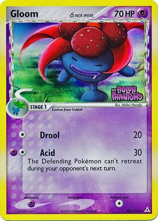Gloom (42/110) (Delta Species) (Stamped) [EX: Holon Phantoms] | Jomio and Rueliete's Cards and Comics