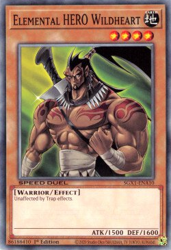 Elemental HERO Wildheart [SGX1-ENA10] Common | Jomio and Rueliete's Cards and Comics