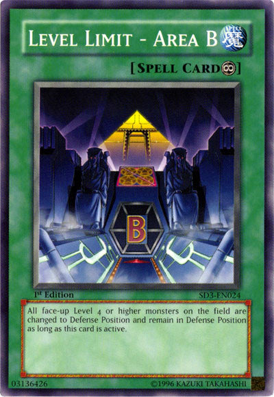 Level Limit - Area B [SD3-EN024] Common | Jomio and Rueliete's Cards and Comics