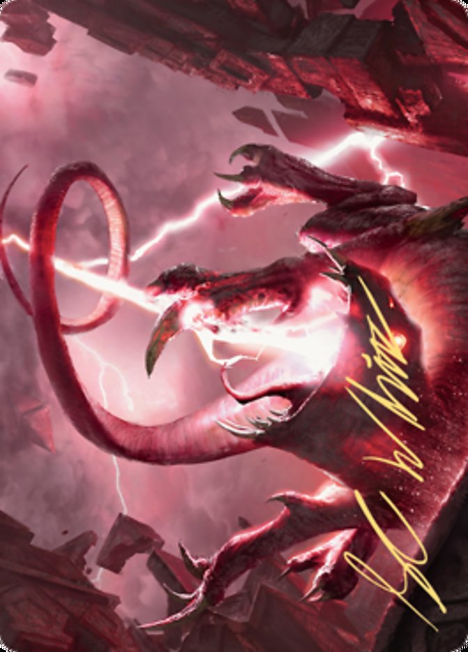 Thundering Rebuke Art Card (Gold-Stamped Signature) [Zendikar Rising Art Series] | Jomio and Rueliete's Cards and Comics