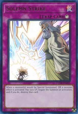 Solemn Strike [DUDE-EN055] Ultra Rare | Jomio and Rueliete's Cards and Comics