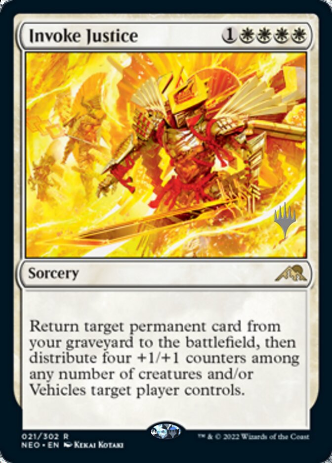Invoke Justice (Promo Pack) [Kamigawa: Neon Dynasty Promos] | Jomio and Rueliete's Cards and Comics