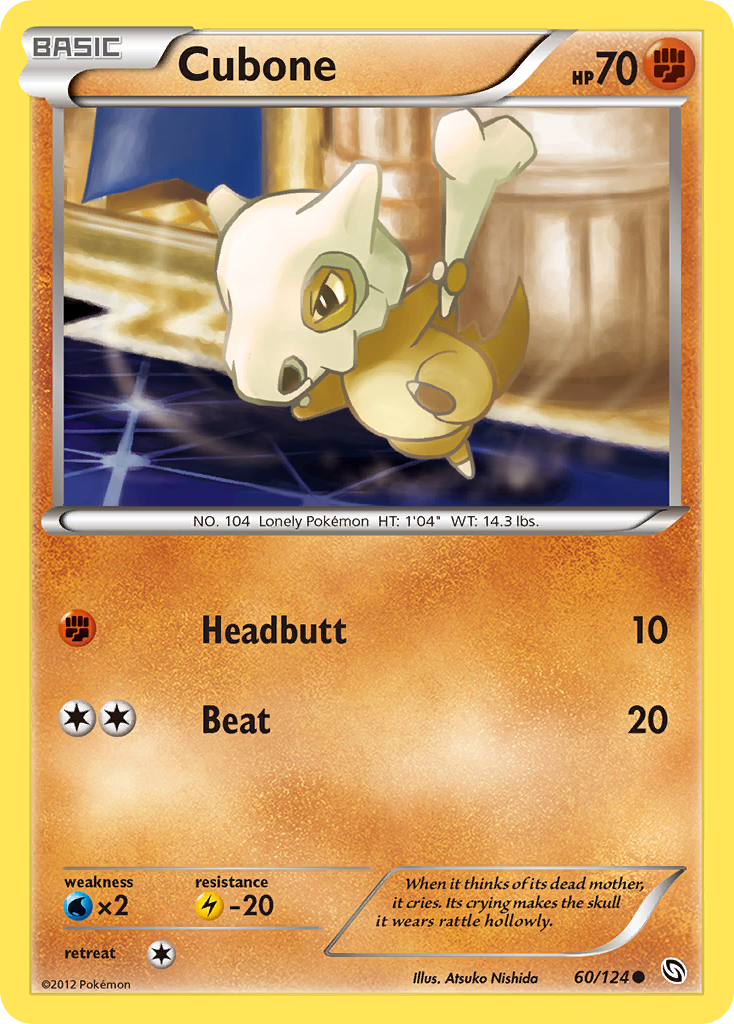 Cubone (60/124) [Black & White: Dragons Exalted] | Jomio and Rueliete's Cards and Comics