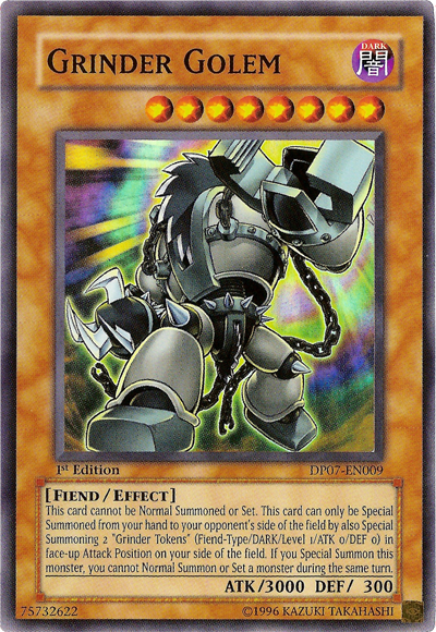 Grinder Golem [DP07-EN009] Super Rare | Jomio and Rueliete's Cards and Comics