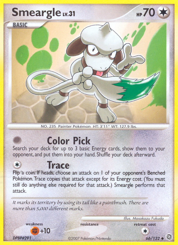 Smeargle (66/132) [Diamond & Pearl: Secret Wonders] | Jomio and Rueliete's Cards and Comics