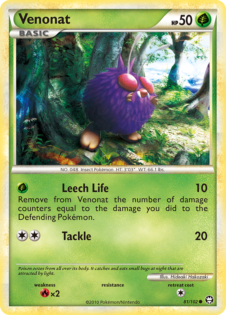 Venonat (81/102) [HeartGold & SoulSilver: Triumphant] | Jomio and Rueliete's Cards and Comics