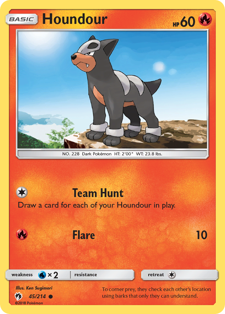 Houndour (45/214) [Sun & Moon: Lost Thunder] | Jomio and Rueliete's Cards and Comics