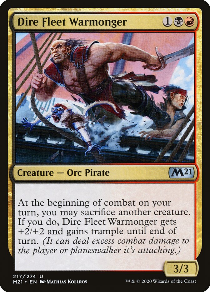 Dire Fleet Warmonger [Core Set 2021] | Jomio and Rueliete's Cards and Comics