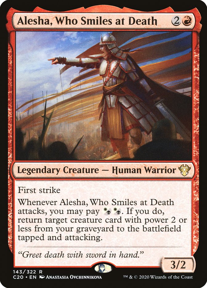 Alesha, Who Smiles at Death [Commander 2020] | Jomio and Rueliete's Cards and Comics