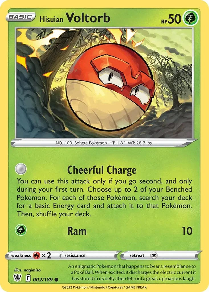 Hisuian Voltorb (002/189) (Theme Deck Exclusive) [Sword & Shield: Astral Radiance] | Jomio and Rueliete's Cards and Comics