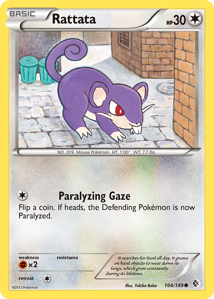 Rattata (104/149) [Black & White: Boundaries Crossed] | Jomio and Rueliete's Cards and Comics