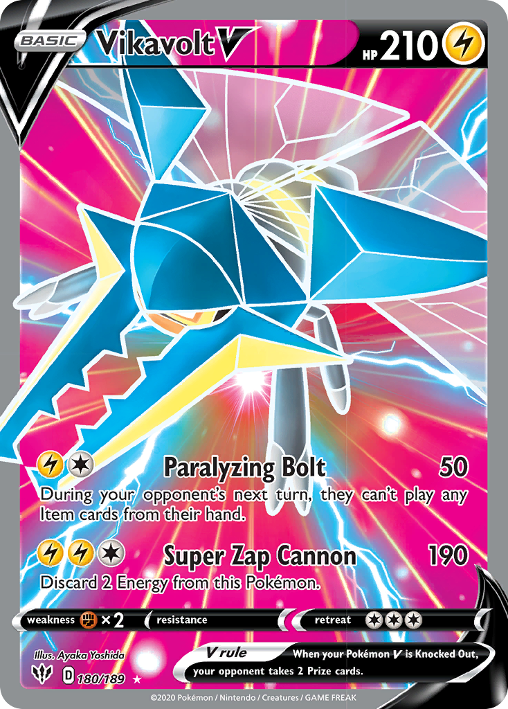 Vikavolt V (180/189) [Sword & Shield: Darkness Ablaze] | Jomio and Rueliete's Cards and Comics