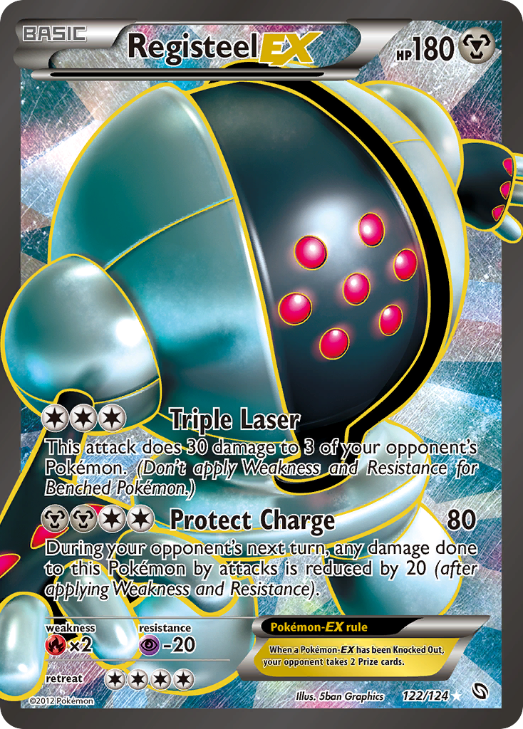 Registeel EX (122/124) [Black & White: Dragons Exalted] | Jomio and Rueliete's Cards and Comics
