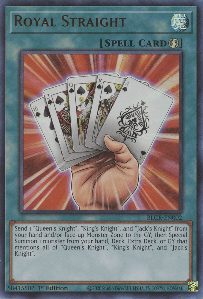 Royal Straight [BLCR-EN002] Ultra Rare | Jomio and Rueliete's Cards and Comics