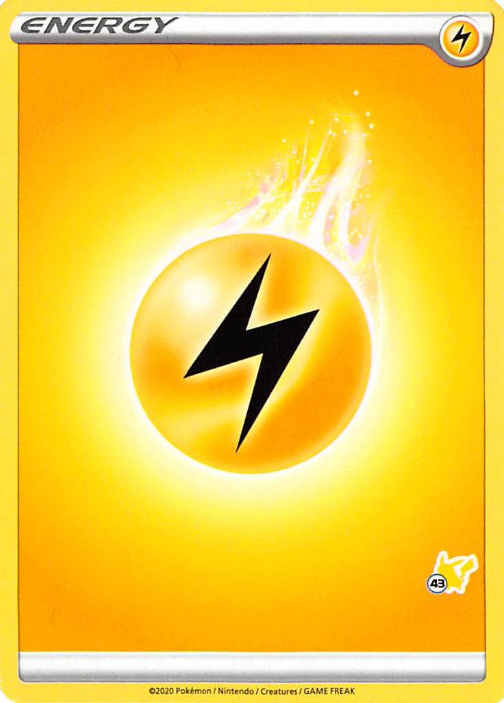 Lightning Energy (Pikachu Stamp #43) [Battle Academy 2022] | Jomio and Rueliete's Cards and Comics