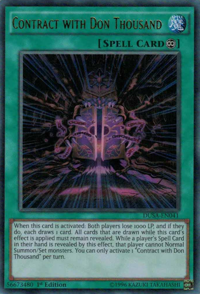 Contract with Don Thousand [DUSA-EN041] Ultra Rare | Jomio and Rueliete's Cards and Comics