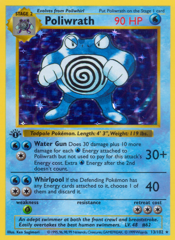 Poliwrath (13/102) (Shadowless) [Base Set 1st Edition] | Jomio and Rueliete's Cards and Comics