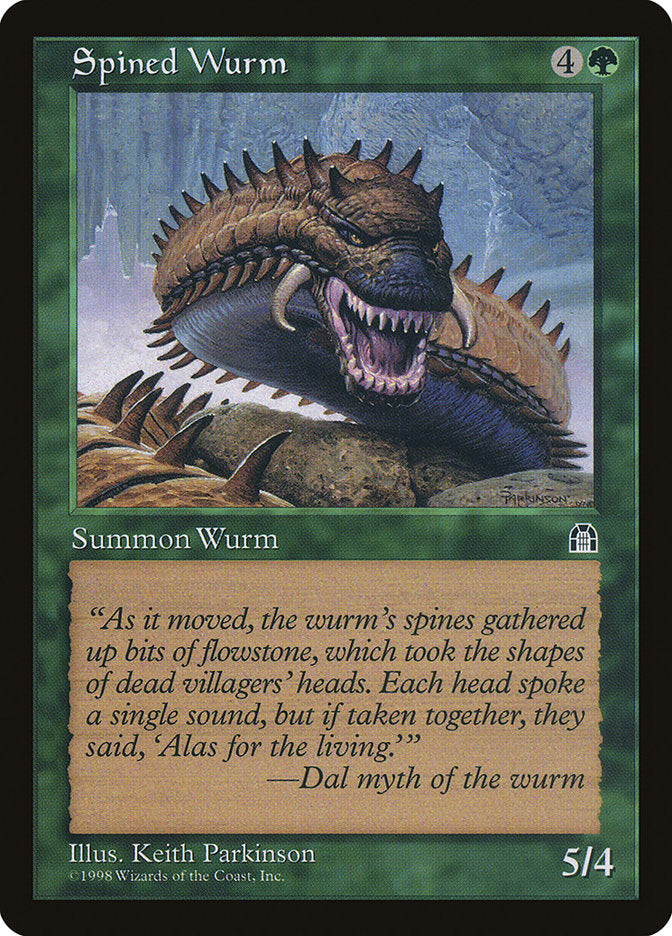 Spined Wurm [Stronghold] | Jomio and Rueliete's Cards and Comics