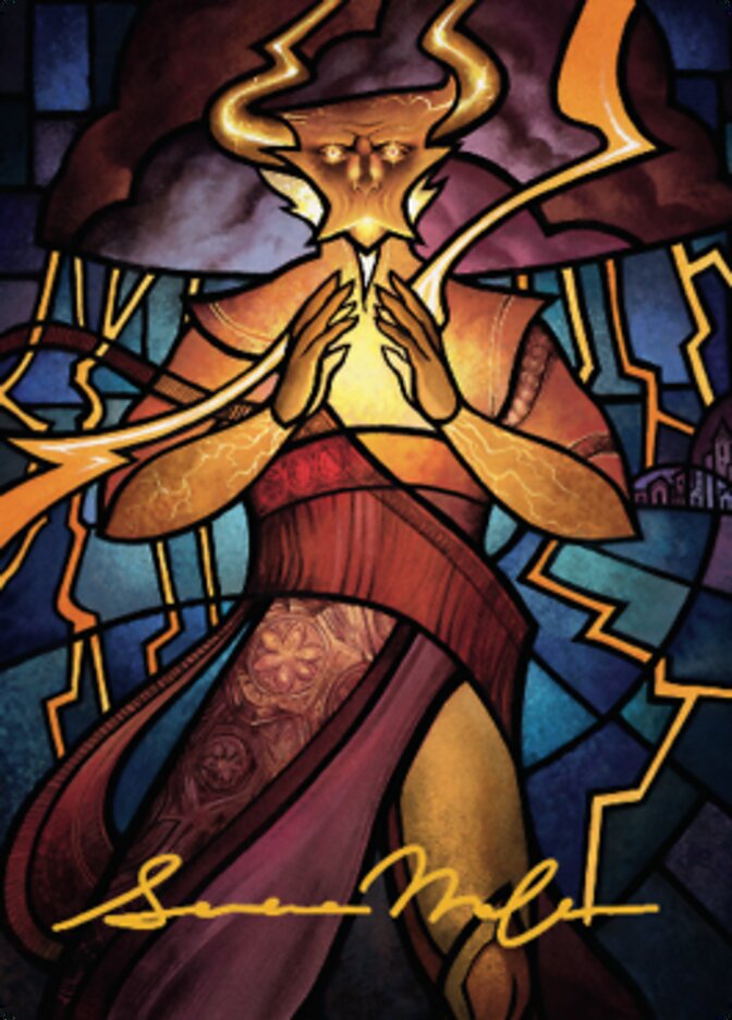 Najal, the Storm Runner Art Card (Gold-Stamped Signature) [Dominaria United Art Series] | Jomio and Rueliete's Cards and Comics