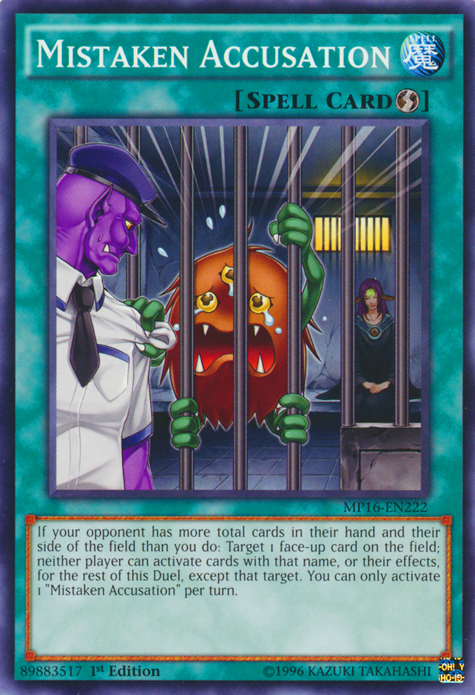 Mistaken Accusation [MP16-EN222] Common | Jomio and Rueliete's Cards and Comics
