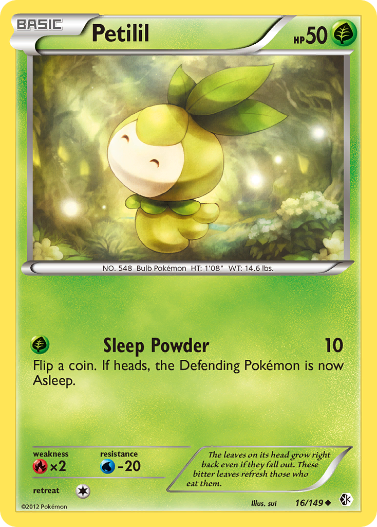 Petilil (16/149) [Black & White: Boundaries Crossed] | Jomio and Rueliete's Cards and Comics