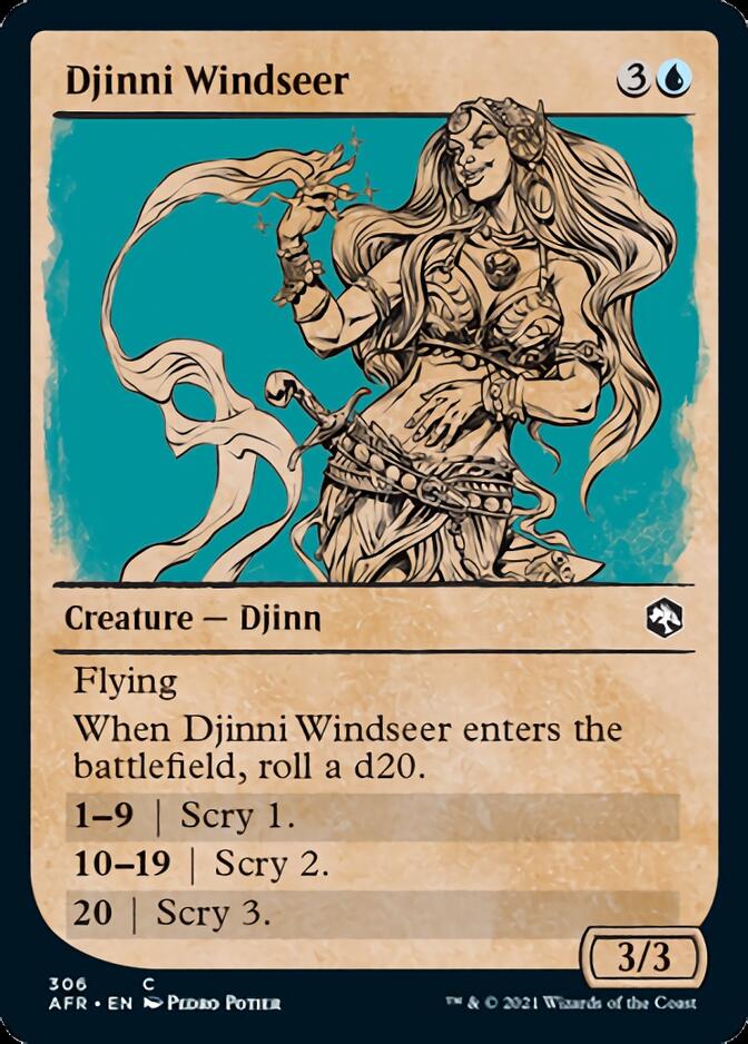 Djinni Windseer (Showcase) [Dungeons & Dragons: Adventures in the Forgotten Realms] | Jomio and Rueliete's Cards and Comics