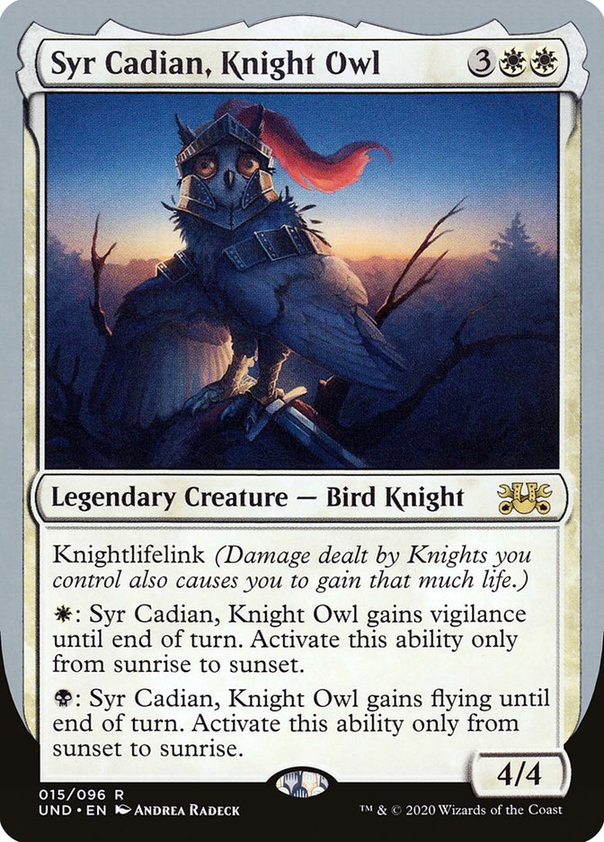 Syr Cadian, Knight Owl [Unsanctioned] | Jomio and Rueliete's Cards and Comics