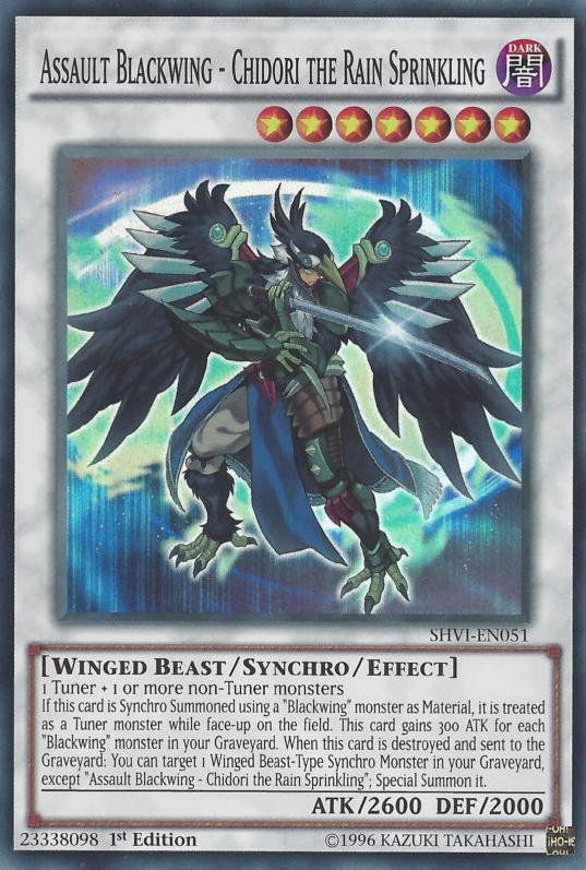 Assault Blackwing - Chidori the Rain Sprinkling [SHVI-EN051] Super Rare | Jomio and Rueliete's Cards and Comics