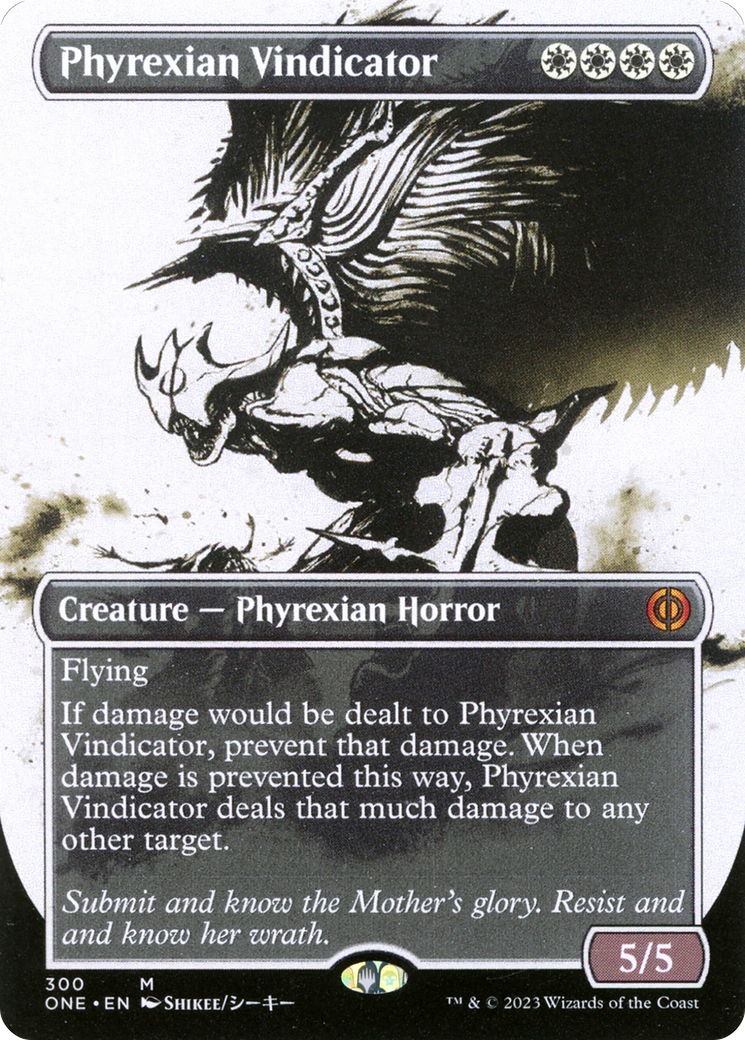 Phyrexian Vindicator (Borderless Ichor) [Phyrexia: All Will Be One] | Jomio and Rueliete's Cards and Comics