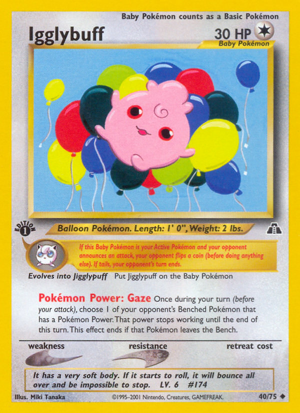 Igglybuff (40/75) [Neo Discovery 1st Edition] | Jomio and Rueliete's Cards and Comics