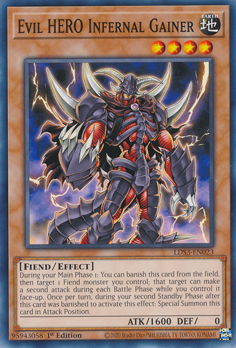 Evil HERO Infernal Gainer [LDS3-EN023] Common | Jomio and Rueliete's Cards and Comics