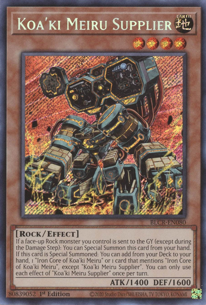 Koa'ki Meiru Supplier [BLCR-EN080] Secret Rare | Jomio and Rueliete's Cards and Comics