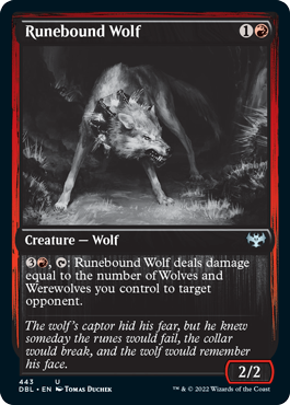 Runebound Wolf [Innistrad: Double Feature] | Jomio and Rueliete's Cards and Comics