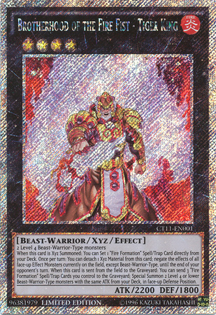Brotherhood of the Fire Fist - Tiger King [CT11-EN001] Secret Rare | Jomio and Rueliete's Cards and Comics