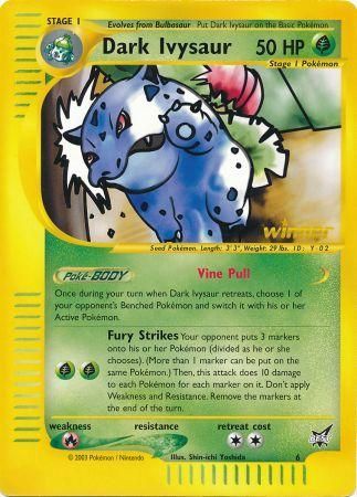 Dark Ivysaur (6) (Winner) (Jumbo Card) [Best of Promos] | Jomio and Rueliete's Cards and Comics