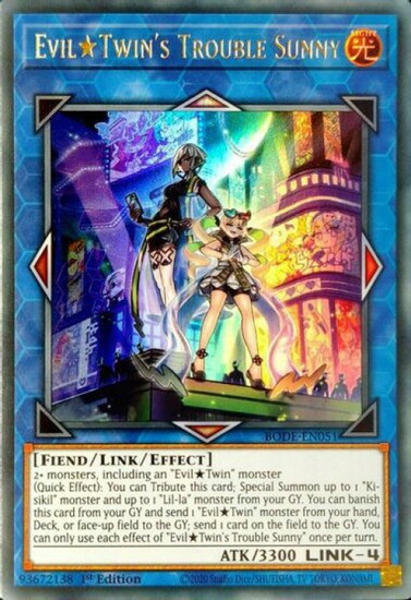 Evil Twin's Trouble Sunny [BODE-EN051] Starlight Rare | Jomio and Rueliete's Cards and Comics