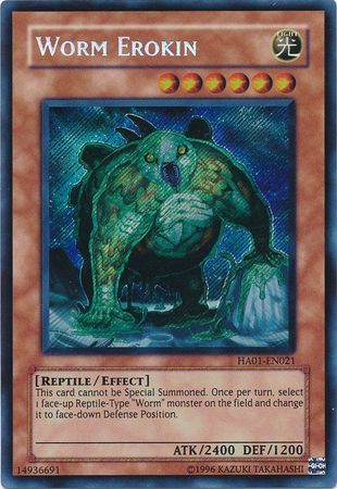 Worm Erokin [HA01-EN021] Secret Rare | Jomio and Rueliete's Cards and Comics