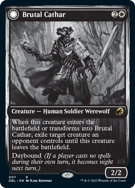 Brutal Cathar // Moonrage Brute [Innistrad: Double Feature] | Jomio and Rueliete's Cards and Comics