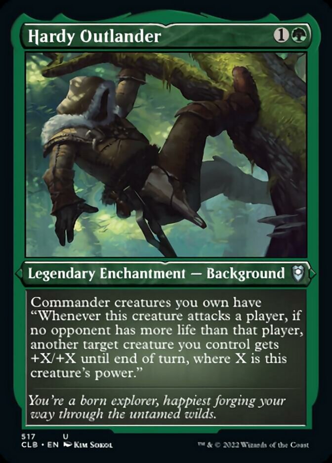 Hardy Outlander (Foil Etched) [Commander Legends: Battle for Baldur's Gate] | Jomio and Rueliete's Cards and Comics